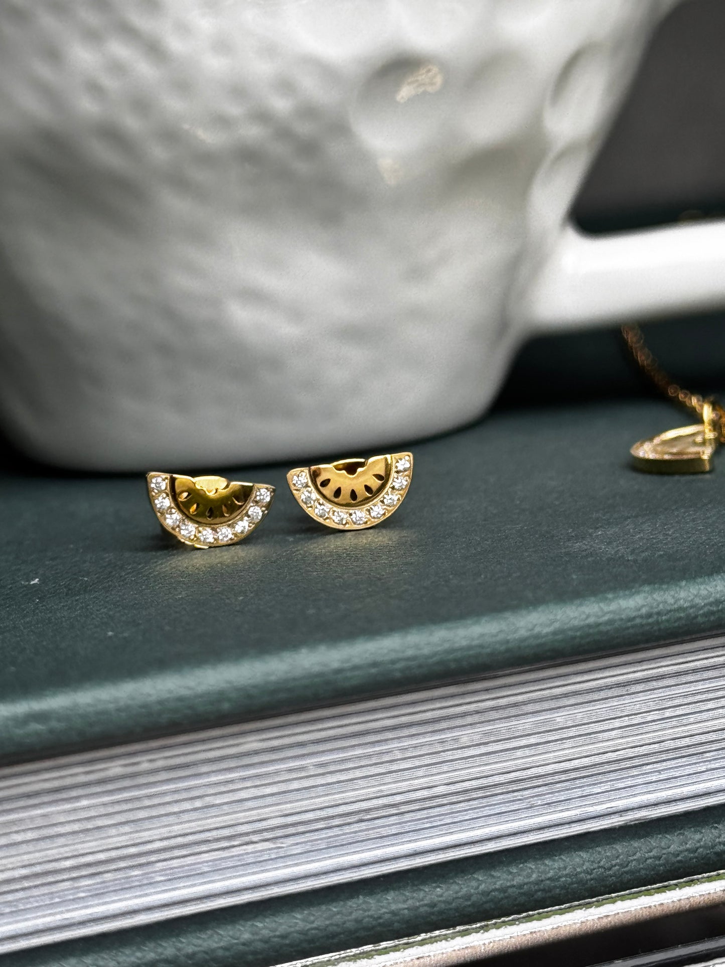 Watermelon earring gold