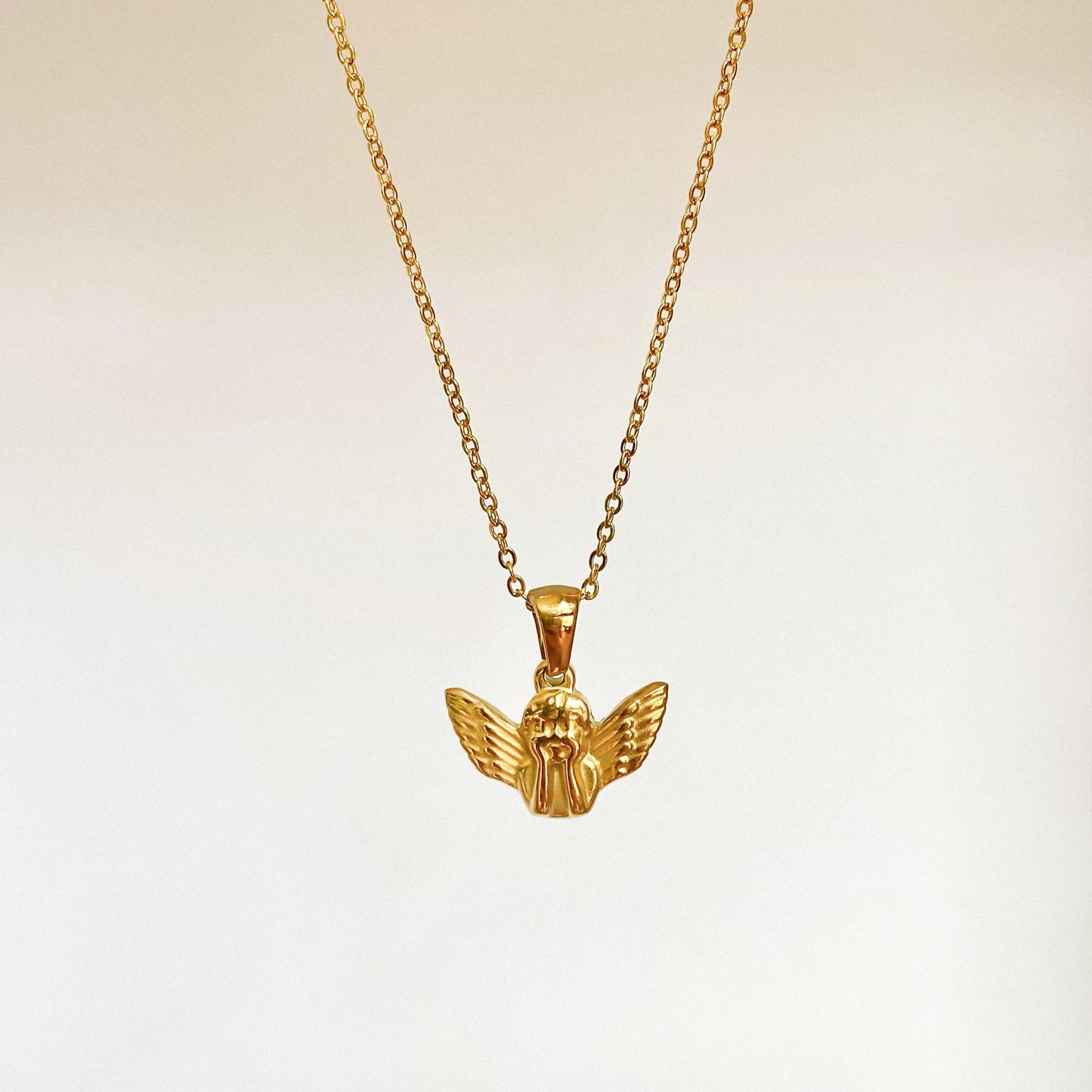 Golden Guardian Angel Necklace