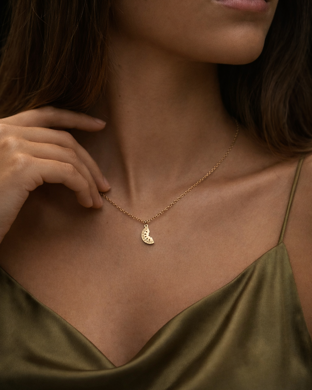 Watermelon Necklace Gold