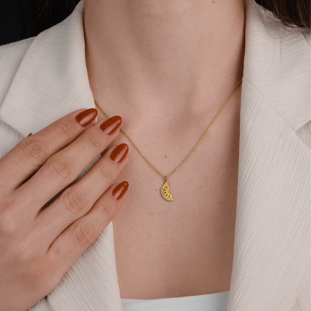 Watermelon Necklace Gold