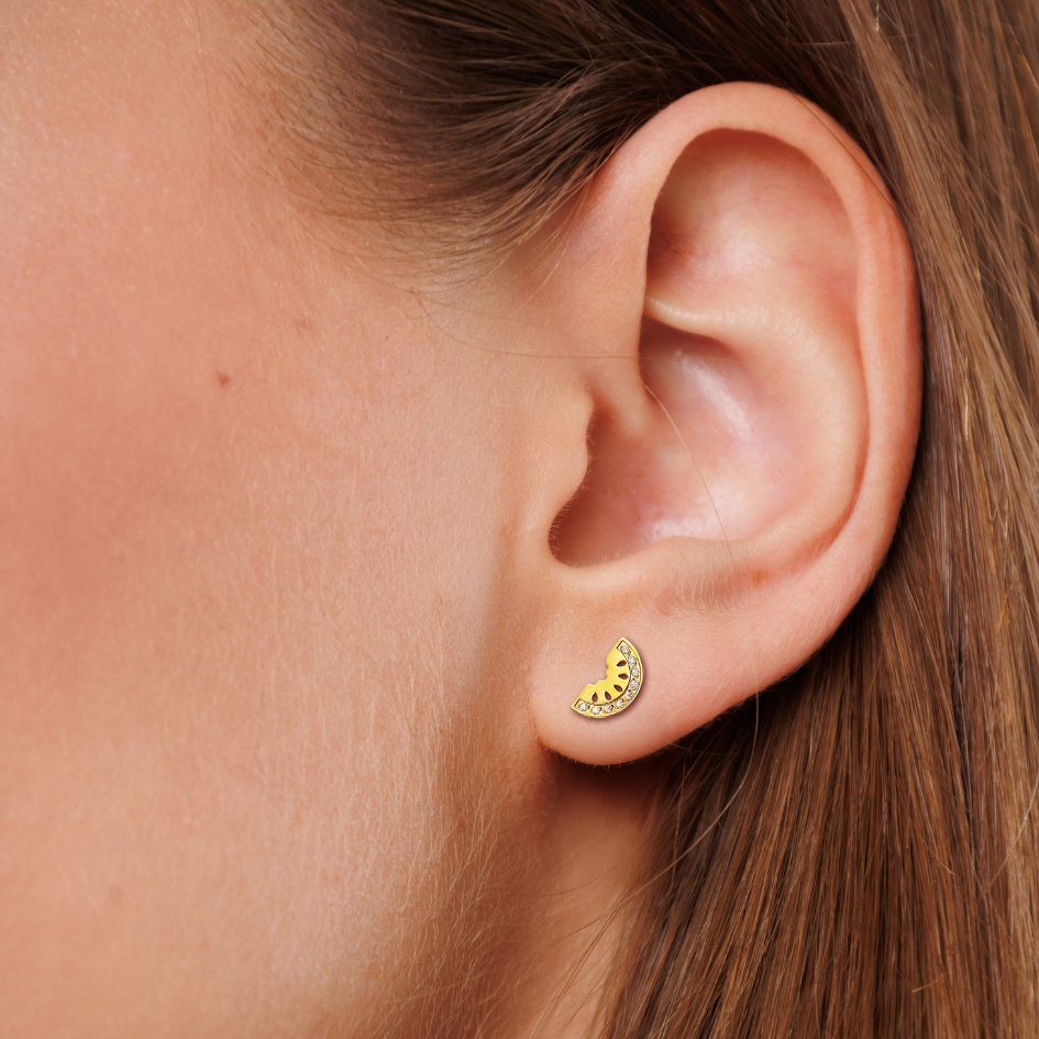 Watermelon earring gold