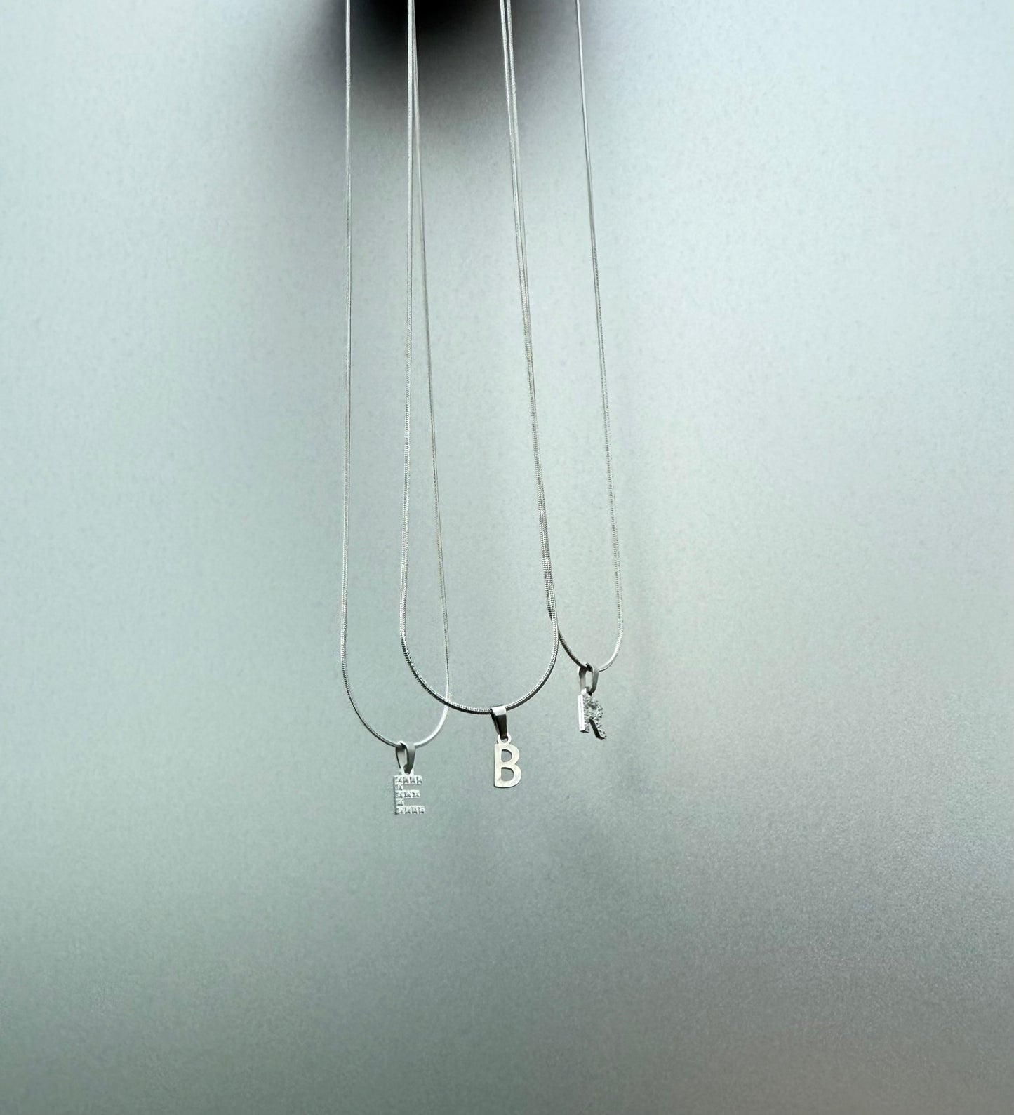 Letter necklace silver