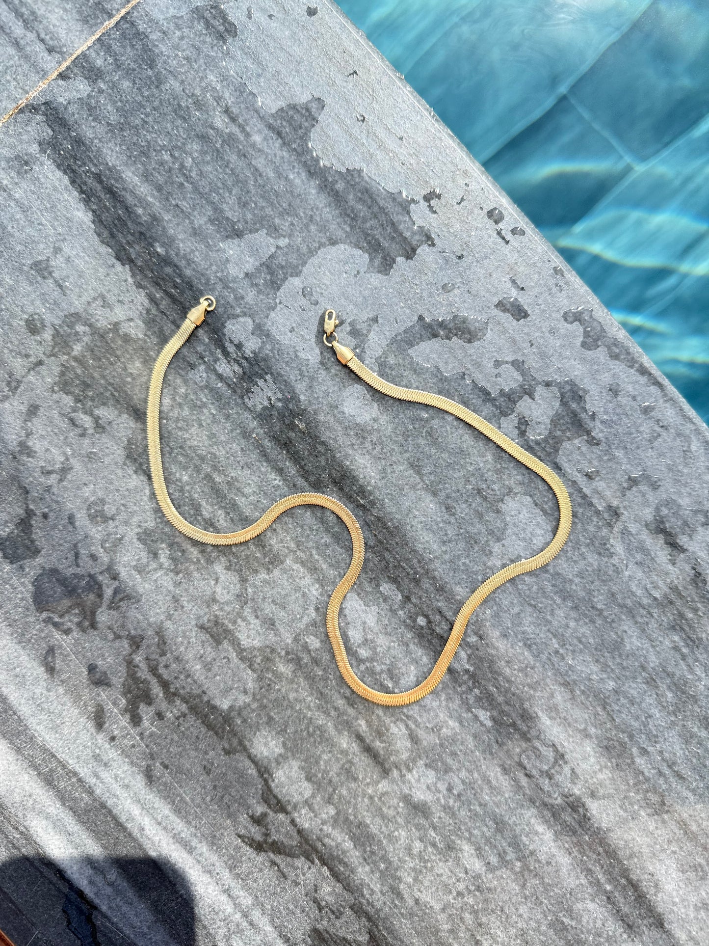 Snake Chain Necklace Gold