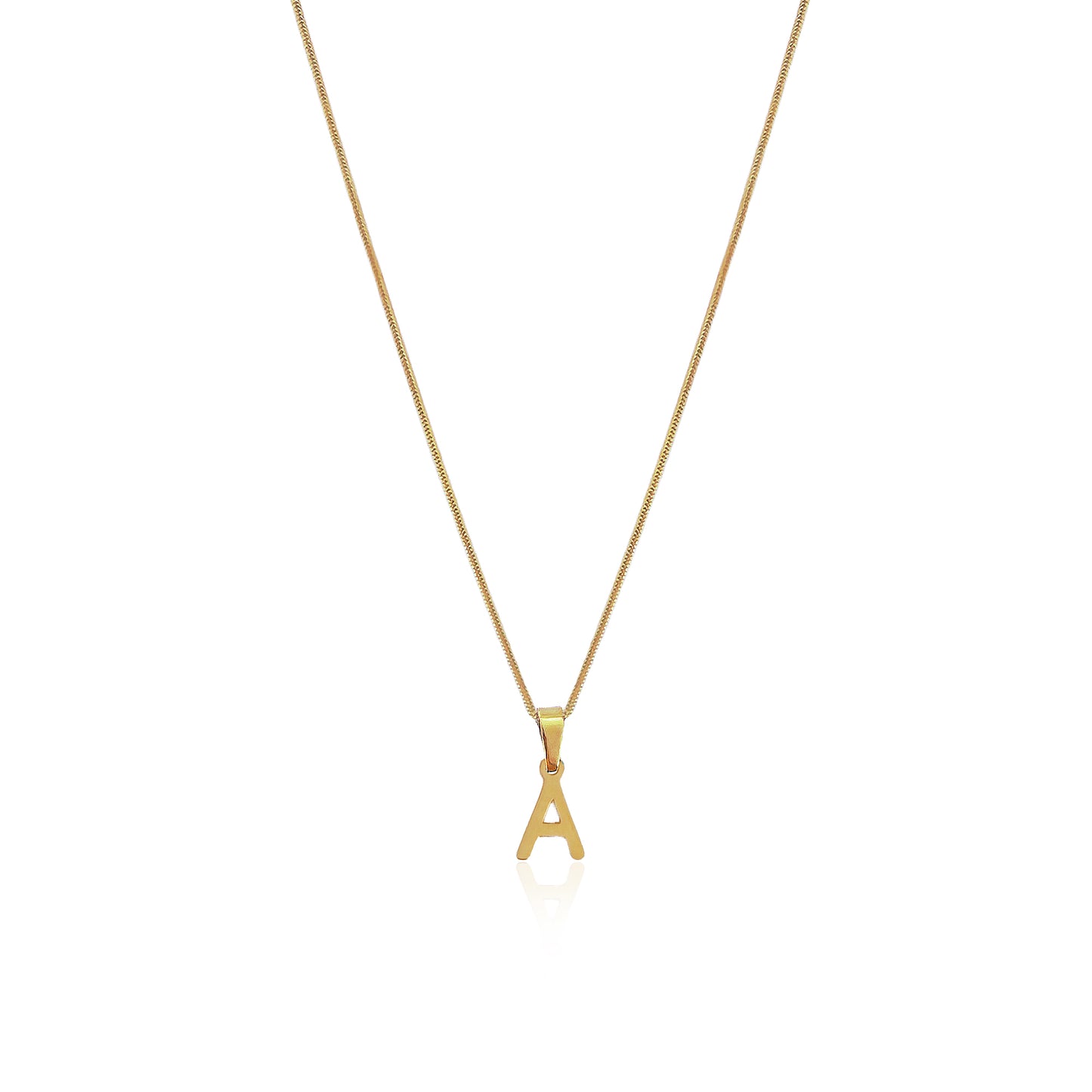 Letter necklace gold