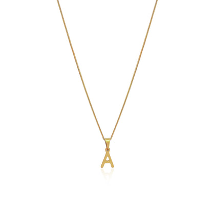 Letter necklace gold
