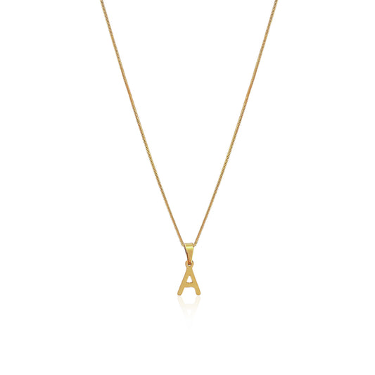 Letter necklace gold