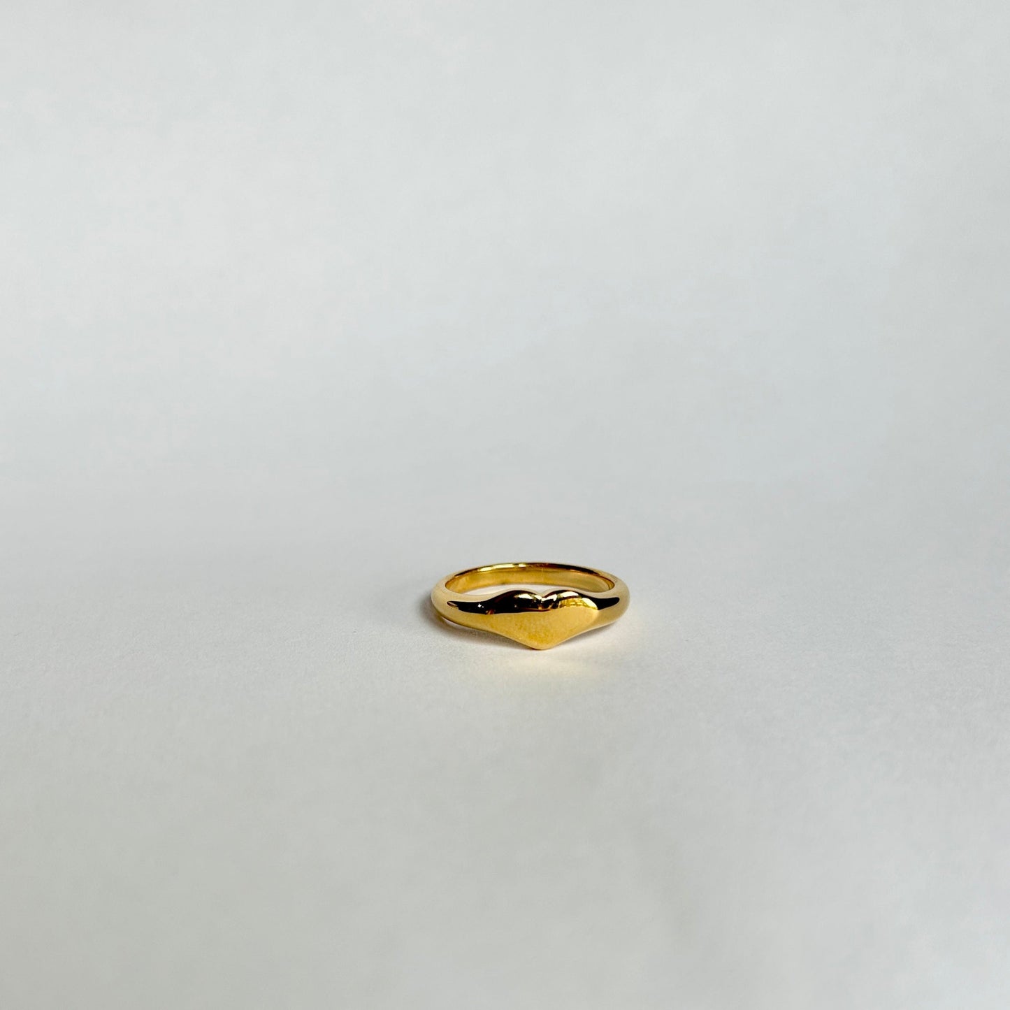 Golden Heart Wave Ring