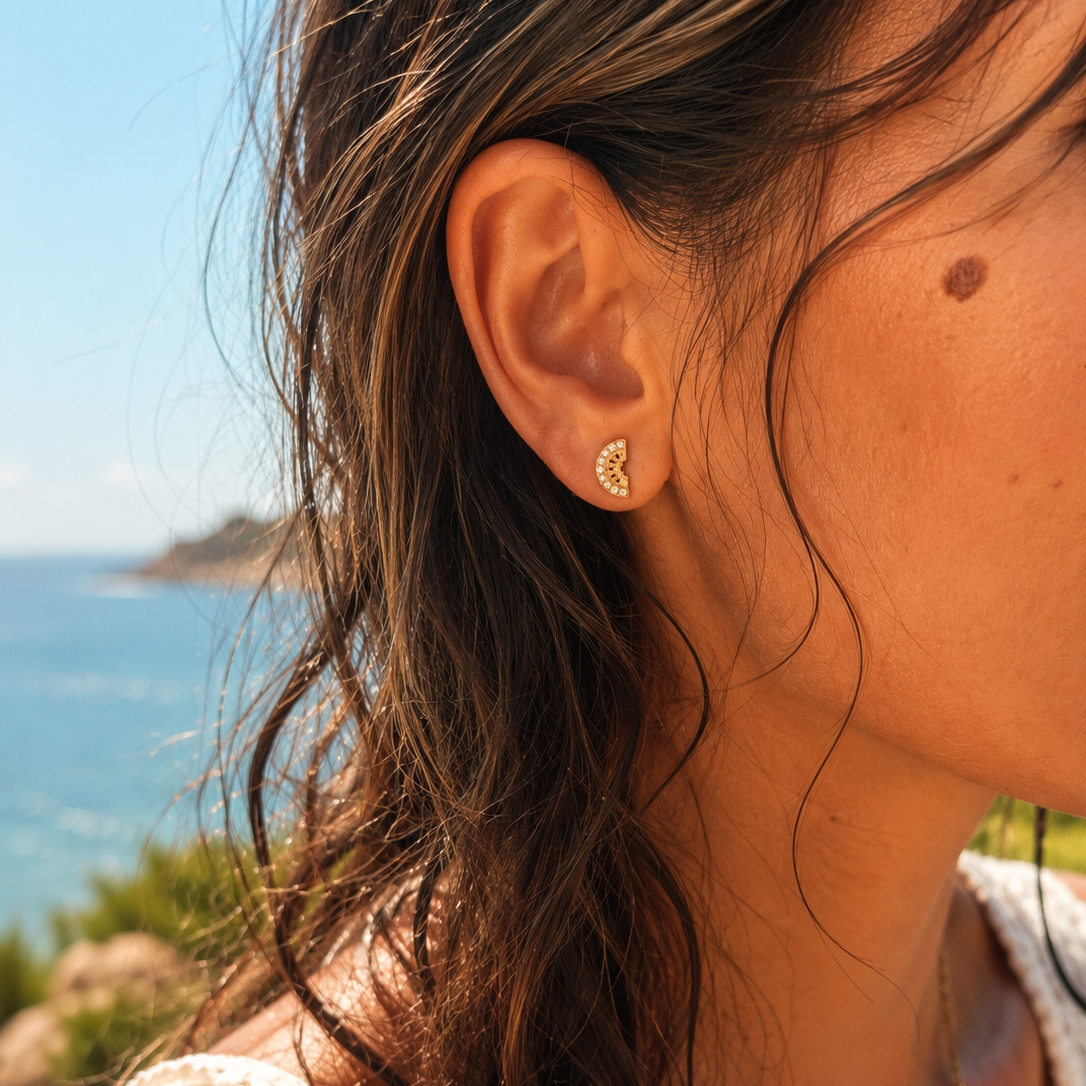Watermelon earring gold