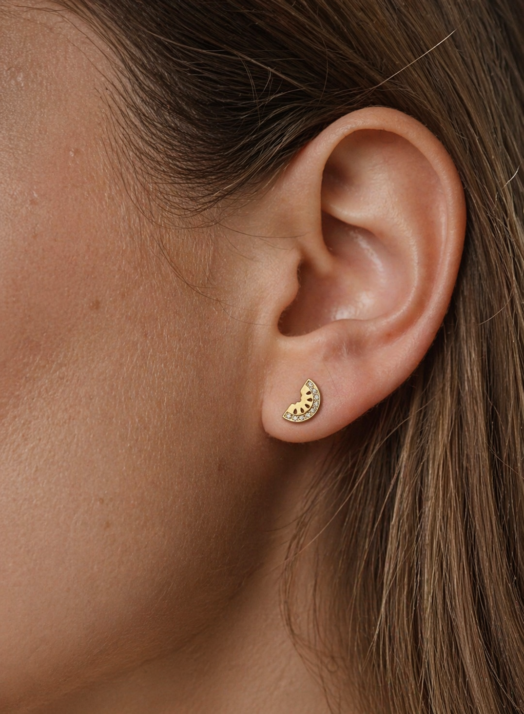 Watermelon earring gold