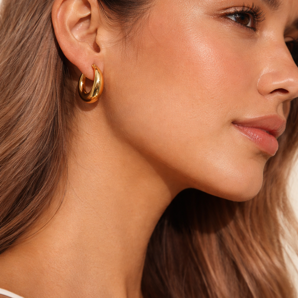 Chunky Hoop (M) - gold