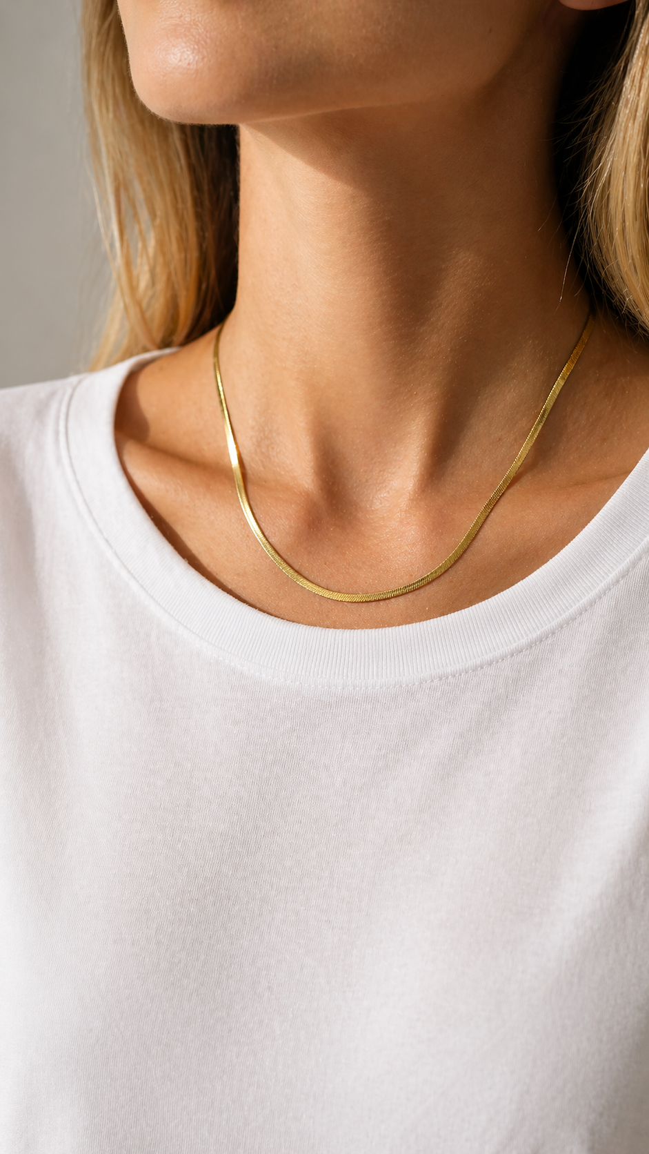 Snake Chain Necklace Gold