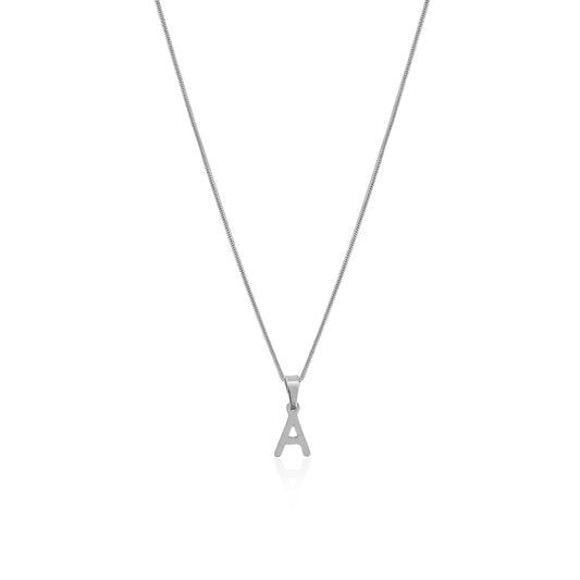 Letter necklace silver