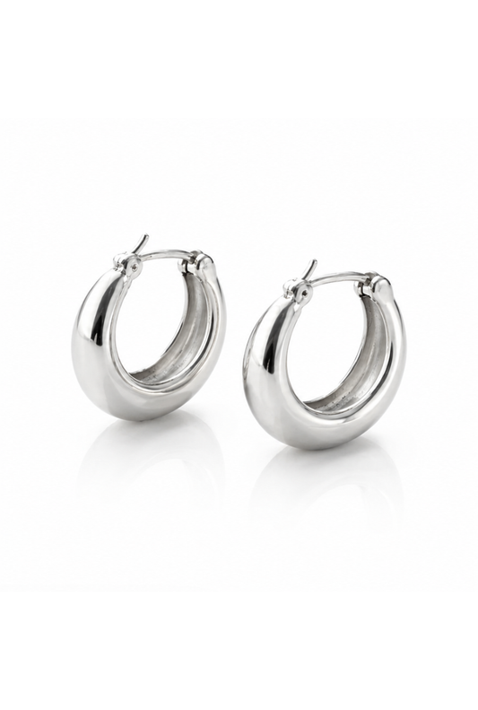 Chunky Hoop (S) - silver