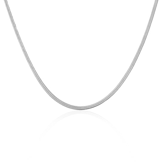 Snake Chain Necklace Silver